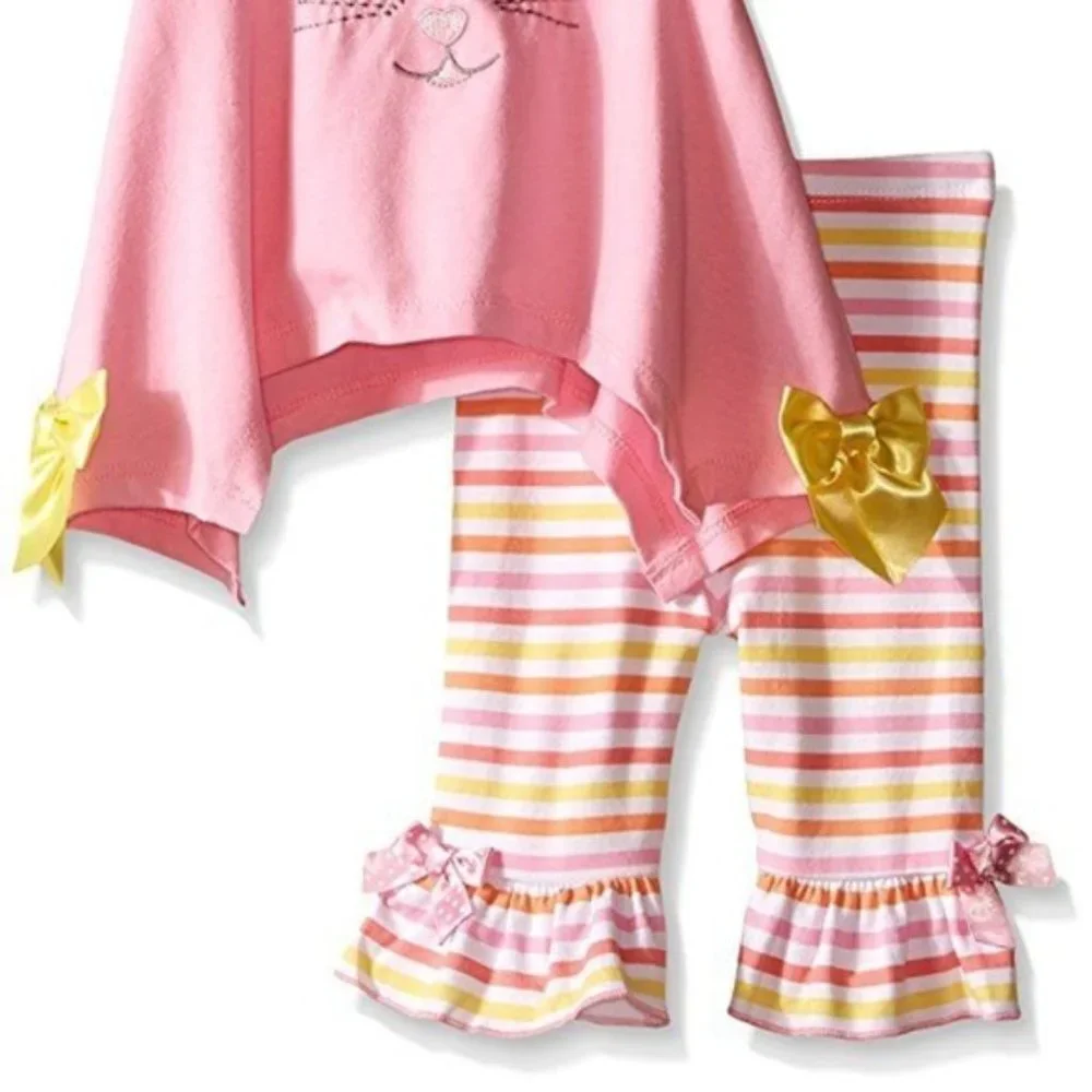 Bonnie Baby Dress Legging Set Outfit Clothes Lot Size 12 Mo Spring Summer‎